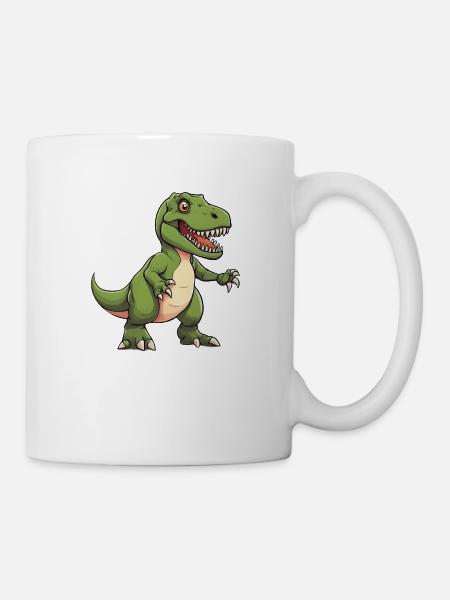 t rex - Tasse - Weiß