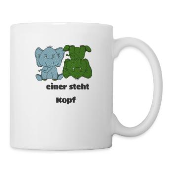 Elephants One Stands Upside Down - Mug - white - Right