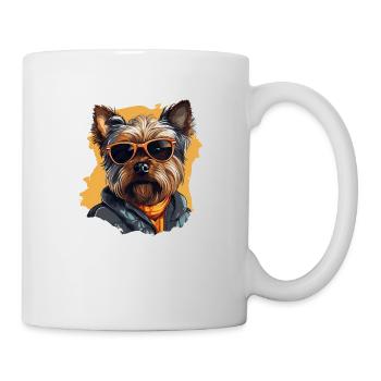 Urban Tinker: Streetwise Yorkshire Terrier Vibes - Mug - white - Right