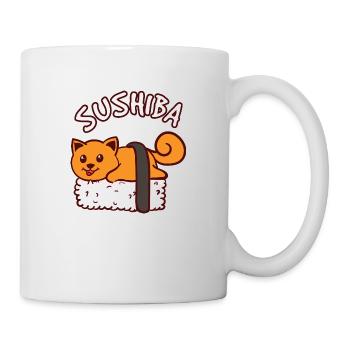 Shiba Inu Hund Sushi Japan Akita I Geschenk - Tasse - Weiß - Rechts