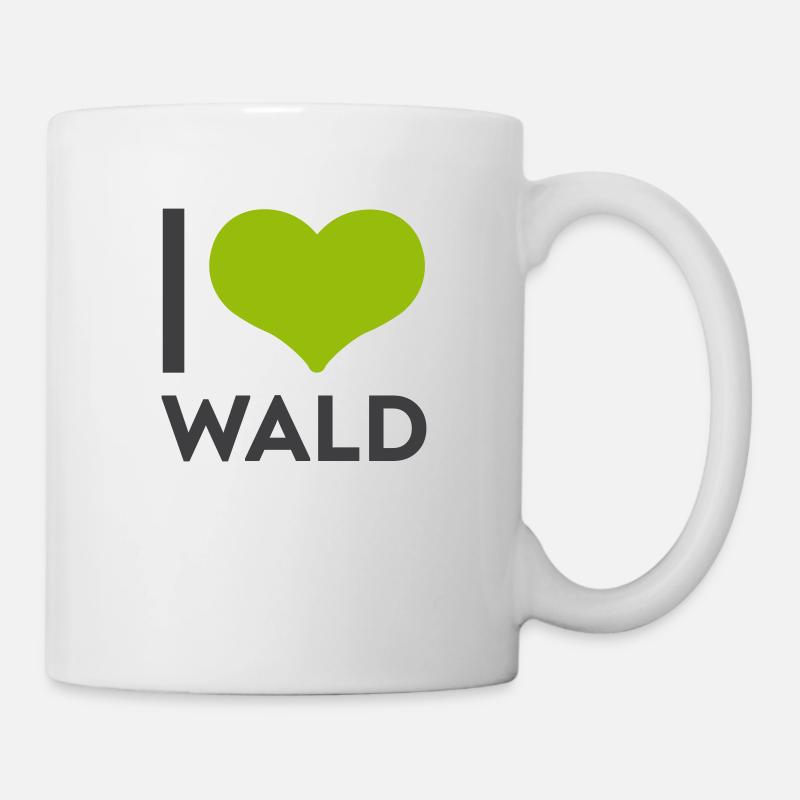 I love Wald - Tasse - Weiß