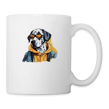 Held Skizze | Dalmatinischer Feuerwehrmann - Tasse - Weiß - Rechts