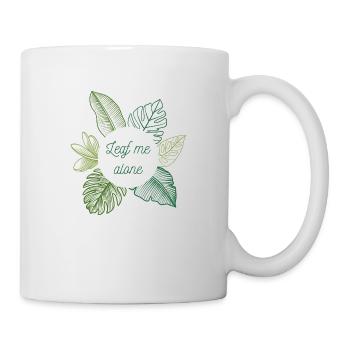 Feuille-moi seul - Mug blanc - blanc - Droite