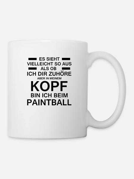 Paintball Airsoft - Tasse - Weiß