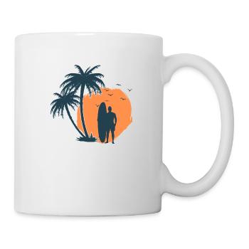 Surfer Palm Strand 1 - Tasse - Weiß - Rechts