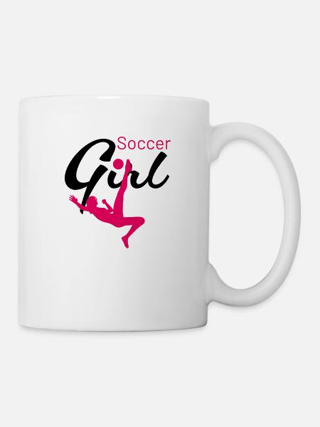 Soccer Girl Fallrückzieher - Tasse - Weiß