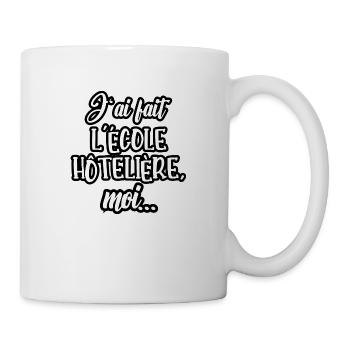 j'ai fait l'école hôtelière moi - Mug blanc - blanc - Droite
