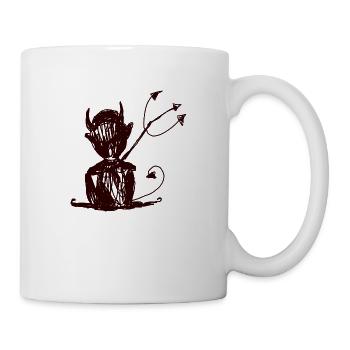 Trauriger Teufel - Tasse - Weiß - Rechts