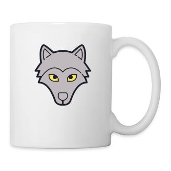 Wolf - Tasse - Weiß - Rechts