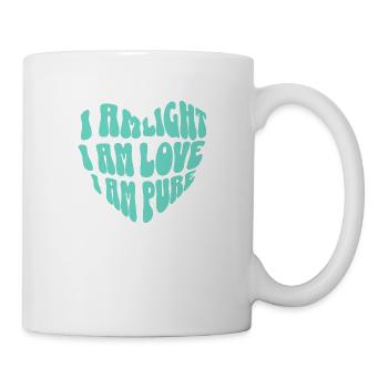 heart self-love positive affirmations - Mug - white - Right