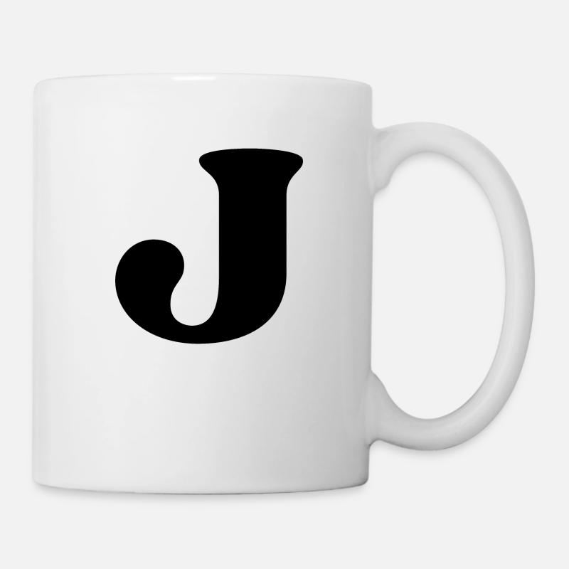 Buchstabe j - Tasse - Weiß