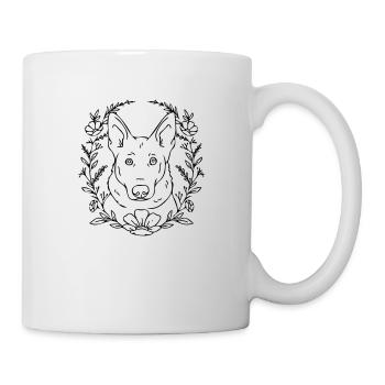 fleurs de chien des patrons - Mug blanc - blanc - Droite