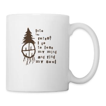 dans la forêt je vais perdre la tête et trouver mon âme - Mug blanc - blanc - Droite