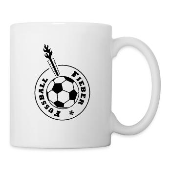 Fussball-Fieber (schwarz) - Tasse - Weiß - Rechts