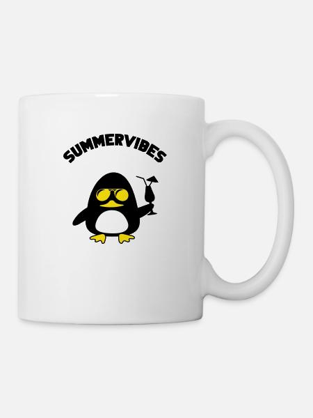 beach duck summervibes - Tasse - Weiß