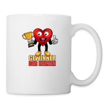 Gewinner der Herzen - Tasse - Weiß - Rechts