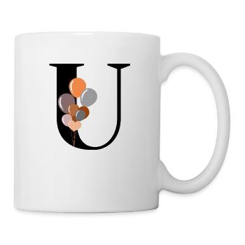 Letter u birthday balloon - Mug - white - Right