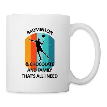 Badminton Badminton Badminton Player Chocolat - Mug blanc - blanc - Droite