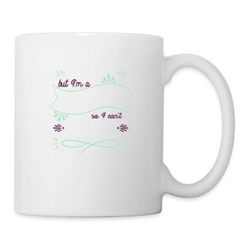 happy space ship birthday present night sky - Tasse - Weiß - Rechts