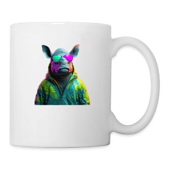 Hippo Nilpferd mit Sonnenbrille Flusspferd Afrika - Tasse - Weiß - Rechts