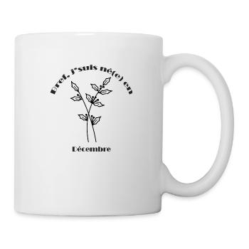 Cadeau Anniversaire - Fleur de Naissance Décembre - Mug blanc - blanc - Droite