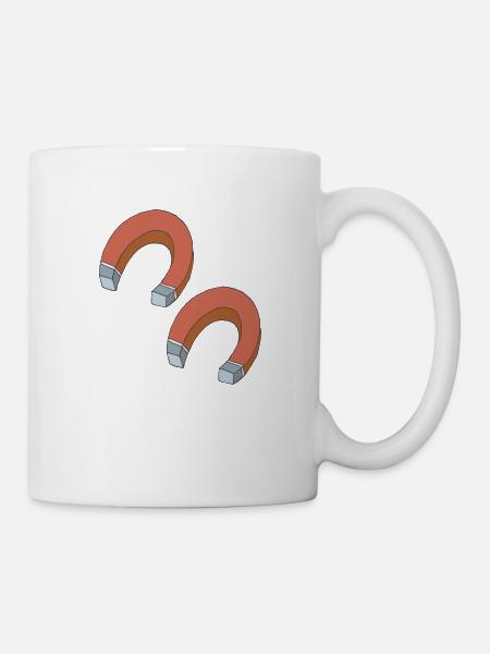 magnet doppelt - Tasse - Weiß