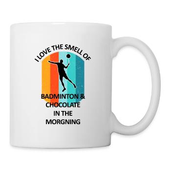 Badminton Badminton Badminton Player Chocolat - Mug blanc - blanc - Droite