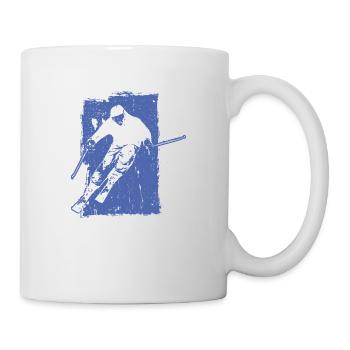 Skiing adventures in grunge style: winter magic in the - Mug - white - Right