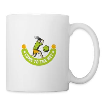 Don't Make Me Come To The Net Tennis Player - Mug - white - Right
