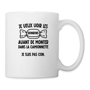 je veux voir les bonbons - Mug blanc - blanc - Droite