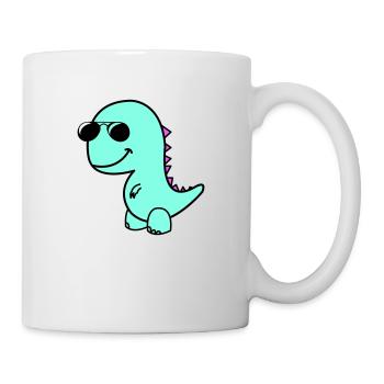 cool dino - Tasse - Weiß - Rechts
