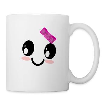 Mignon fille fantôme visage costume d’Halloween - Mug blanc - blanc - Droite