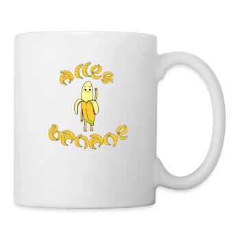 Alles Banane- fragt die Banane - Tasse - Weiß - Rechts