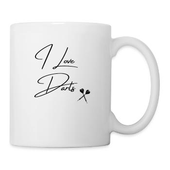 I love Darts - Tasse - Weiß - Rechts