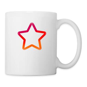 Farbiger Stern - Tasse - Weiß - Rechts