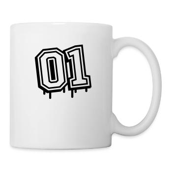 01 eins nummer - Tasse - Weiß - Rechts