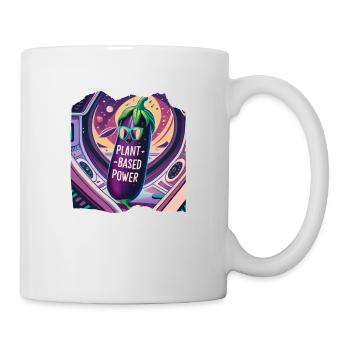 Brokkoli in einem Raumschiff auf pflanzlicher Basis - Tasse - Weiß - Rechts