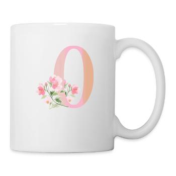 Letter O with flowers - Mug - white - Right