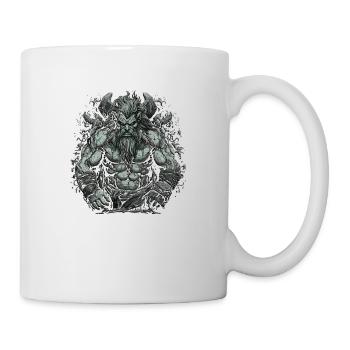 Nordic scandinavia retro viking mystical mythology - Mug - white - Right