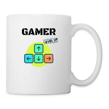 Gamer Level Up - Tasse - Weiß - Rechts
