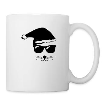 Weihnachtskatze - Tasse - Weiß - Rechts