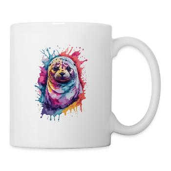 Seal Cool Sea Creature in Colorful and Cool Design - Mug - white - Right