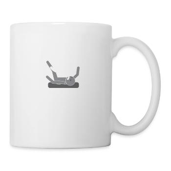 Du schreist Ich lächle Physio Praxis Humor - Tasse - Weiß - Rechts