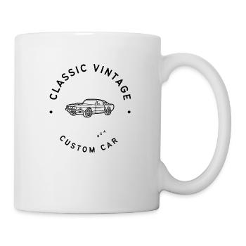 Voiture vintage classique personnalisée - Mug blanc - blanc - Droite