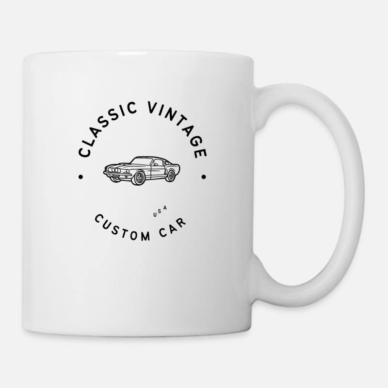 Classic Custom Vintage Car - Tasse - Weiß