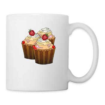 Kuchen - Tasse - Weiß - Rechts