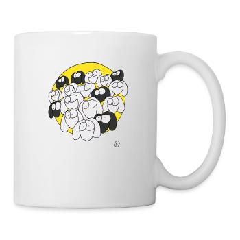 Schafe beobachten Dich - Tasse - Weiß - Rechts