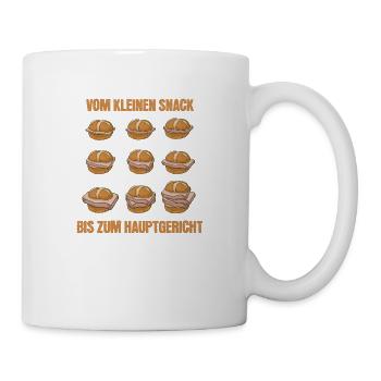 Leberkäse Snack Bayrisch Leberkässemmel - Tasse - Weiß - Rechts