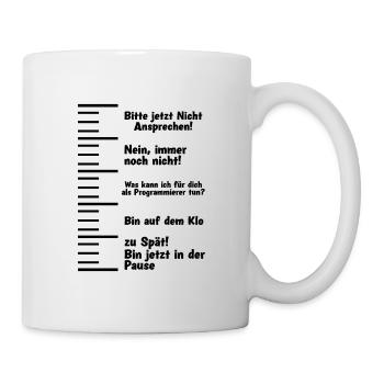 Programmierer Kaffee witzig humor lustige Sprüche - Tasse - Weiß - Rechts