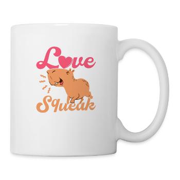 Love At First Squeak Capybara Rodent Mammal - Tasse - Weiß - Rechts